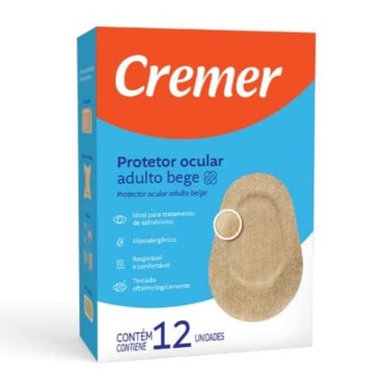 Protetor Ocular Adulto Bege - 12 unidades