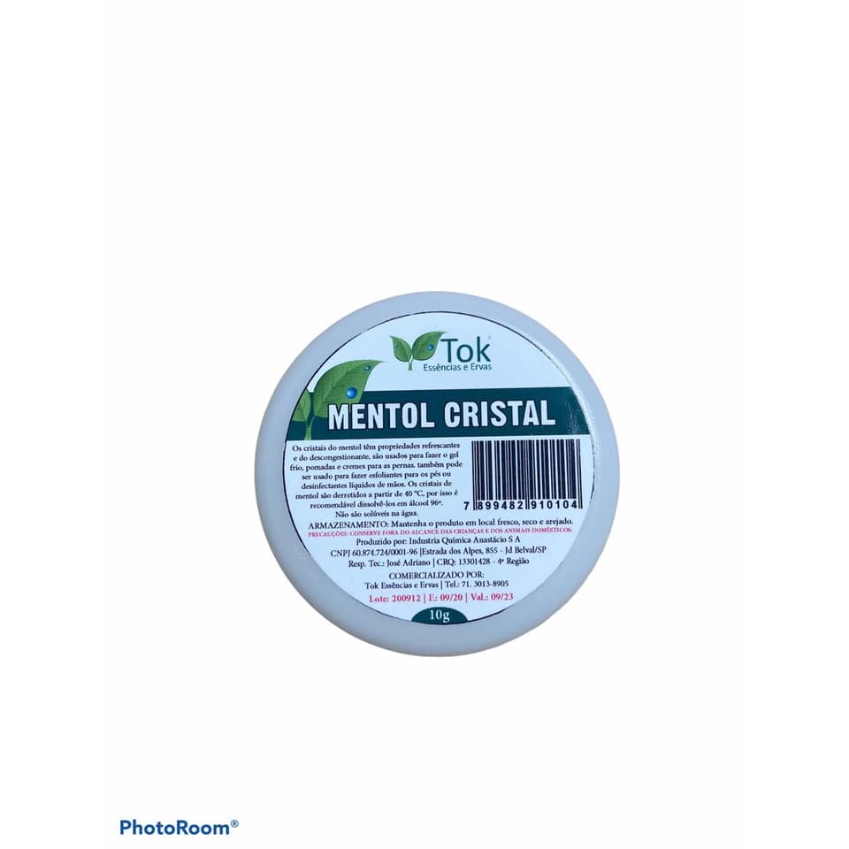 MENTOL CRISTALIZADO 10G