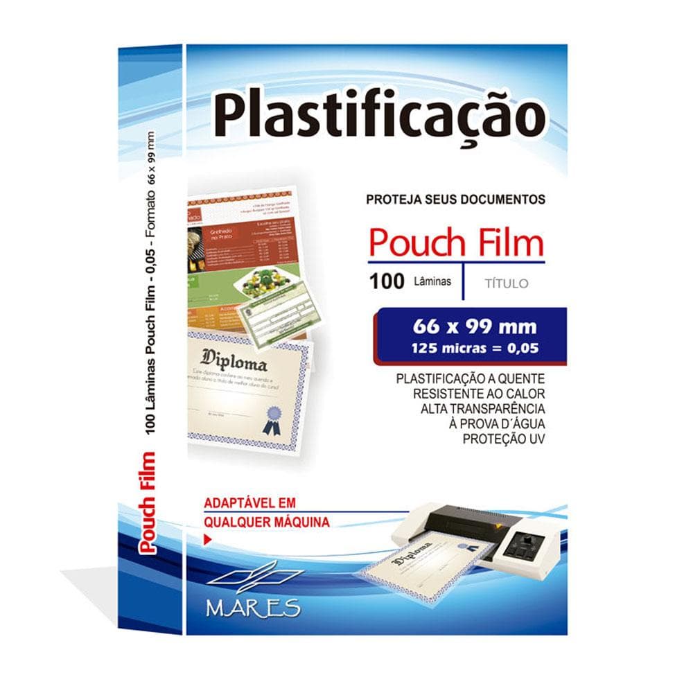 Plástico p/ Plastificar CPF 0.5mm 100und Mares