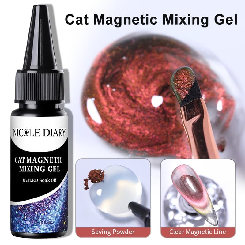 UR Açúcar Gato Mistura Magnética Gel Unha Polonês Embeber UV LED Prego Em Pó Cromopigmento Poeira Manicure Decoração Fer