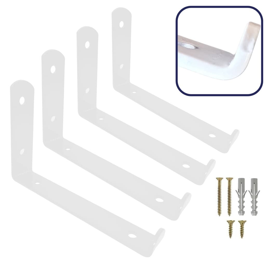 Mão Francesa Invertida 40cm 5mm 4 Peças Reforçada Branca