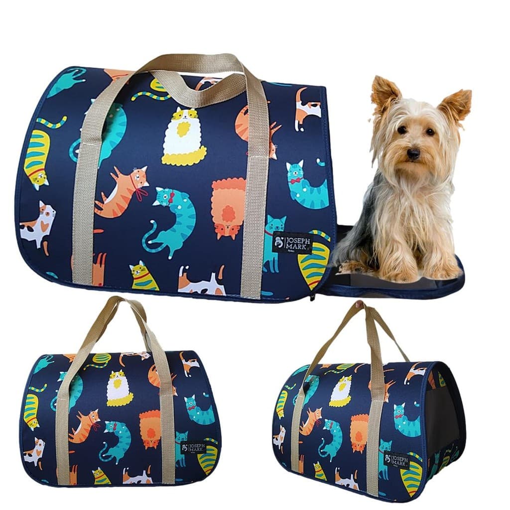 Casinha De Transporte Cães Gatos Pet Gato Kenel Caixa Bolsa Redonda Tamanho Grande Rf03-6