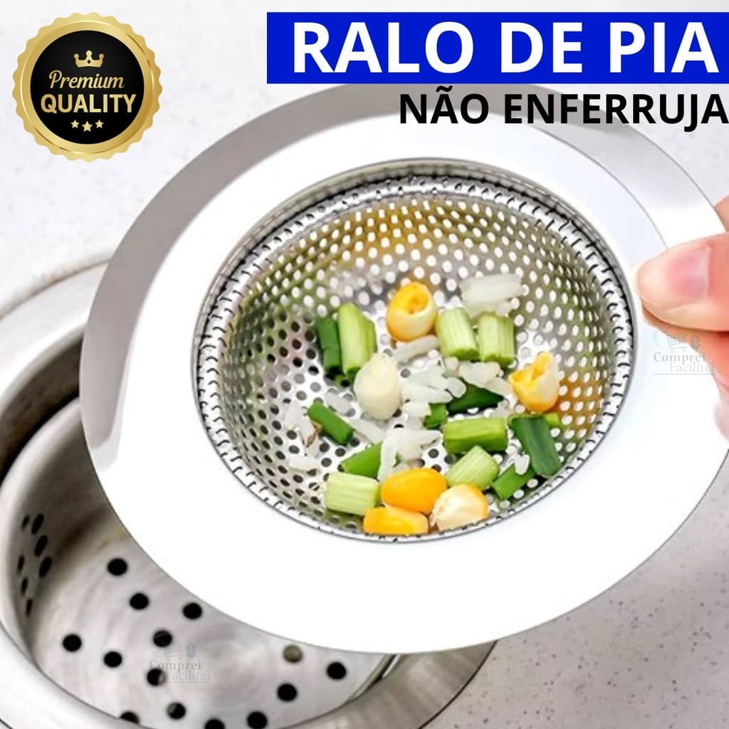 Kit 10, 15 ou 20 Ralo De Pia Aço Inox 9cm Ralinho Protetor Para Cuba Cozinha Restaurantes e Estabelecimentos
