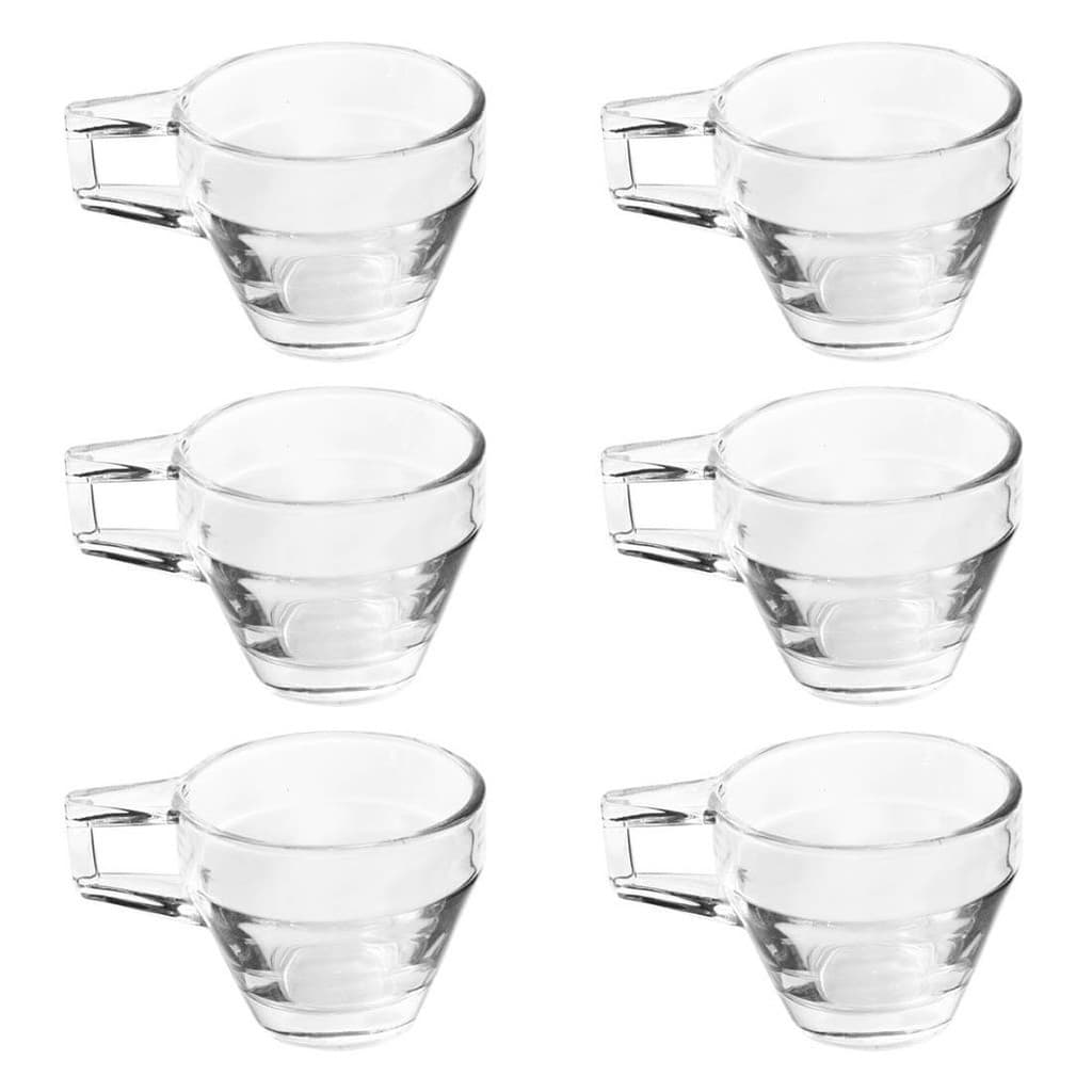 Jogo de Xícaras 6 Peças 100ml Compatível Nespresso Café