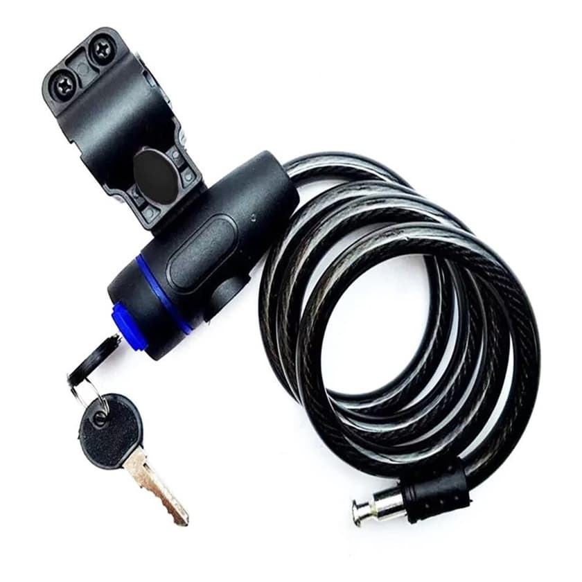 Trava Tranca Cadeado Grosso Bike E Moto Segredo 1200mmx12mm