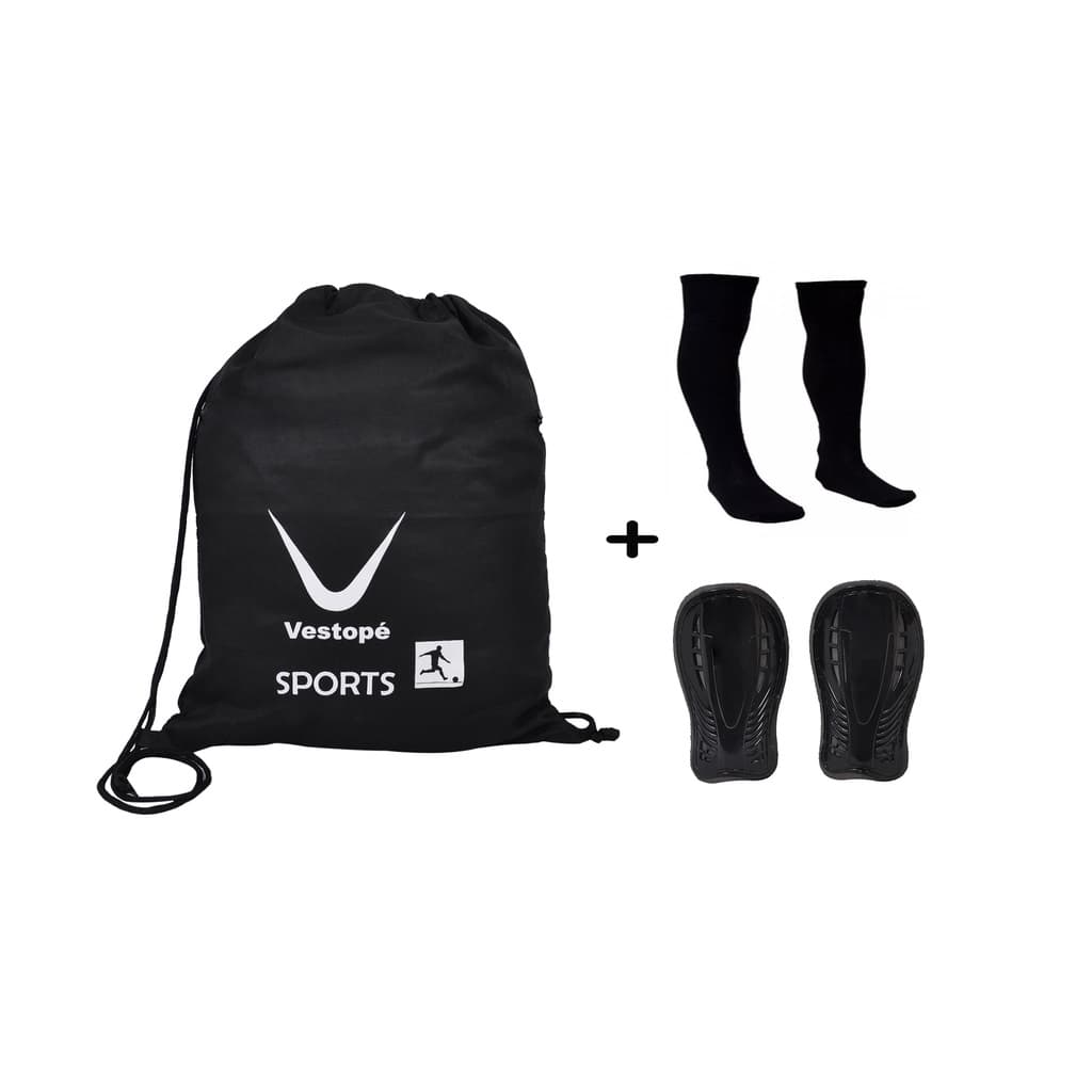 kit Bolsa Meiao Porta Chuteira Caneleira futebol Treino Esporte 11