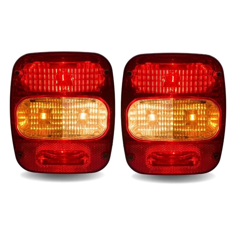 Par Lanterna Traseira LED Ford Volks Euro 5 Cristal Metalizado 24V Lantersul