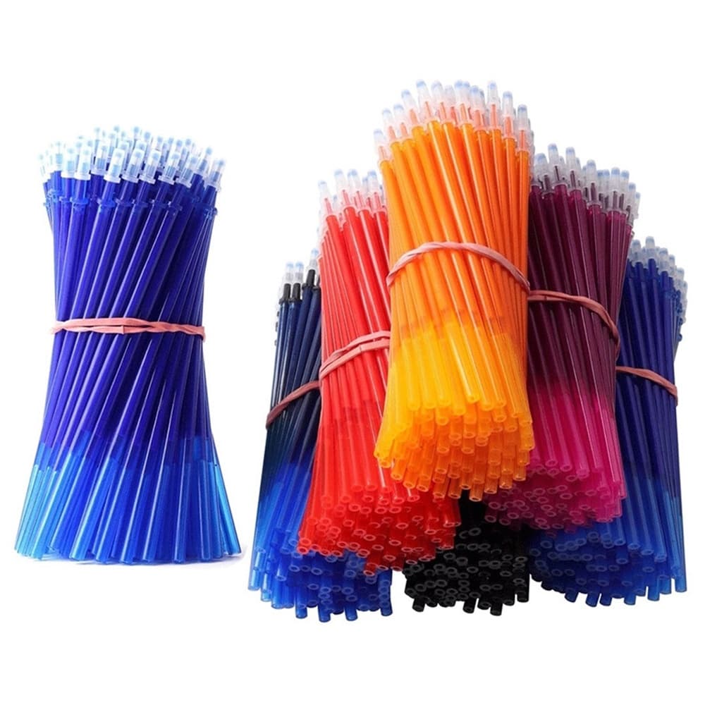 10Pcs Recarga Neutra Apagável Colorida , De 0,5mm , Fricção Da Agulha Fácil De Limpar , Papelaria , Aprendizagem E Material De Escritório
