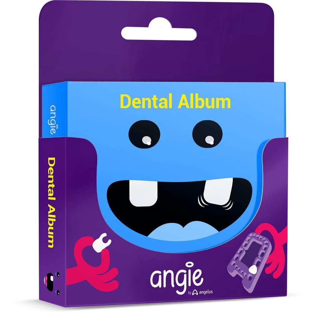 Album Dental p guardar os dentes de Leite Premium Azul Angie