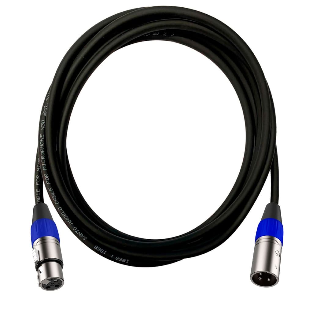 Cabo Profissional XLR Blindado Canon Para Microfone Condensador Dinamico 10 Metros