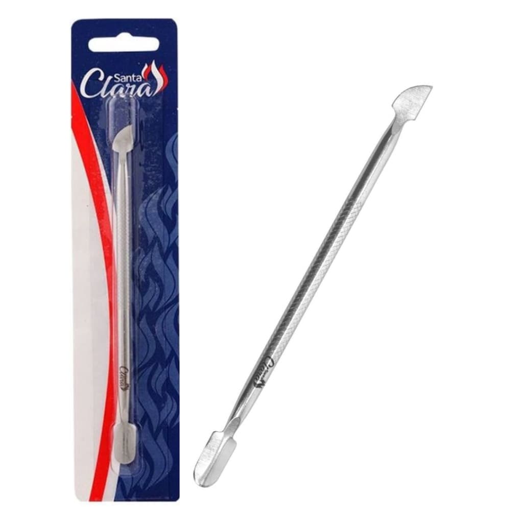 Espatula Dupla Para Cuticula Unha Aco Inox - Santa Clara