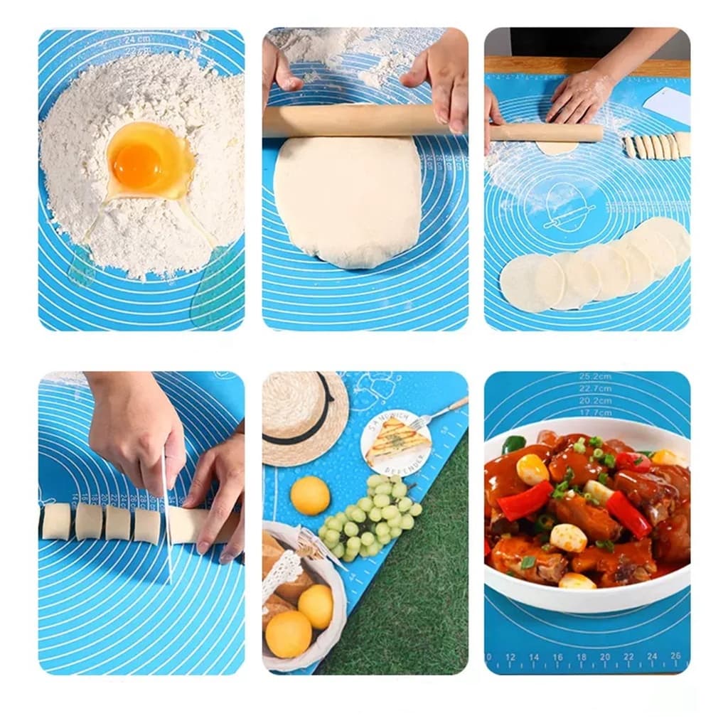Tapete Culinario de Silicone Antiaderente Multifunções  50x40 cm 1und