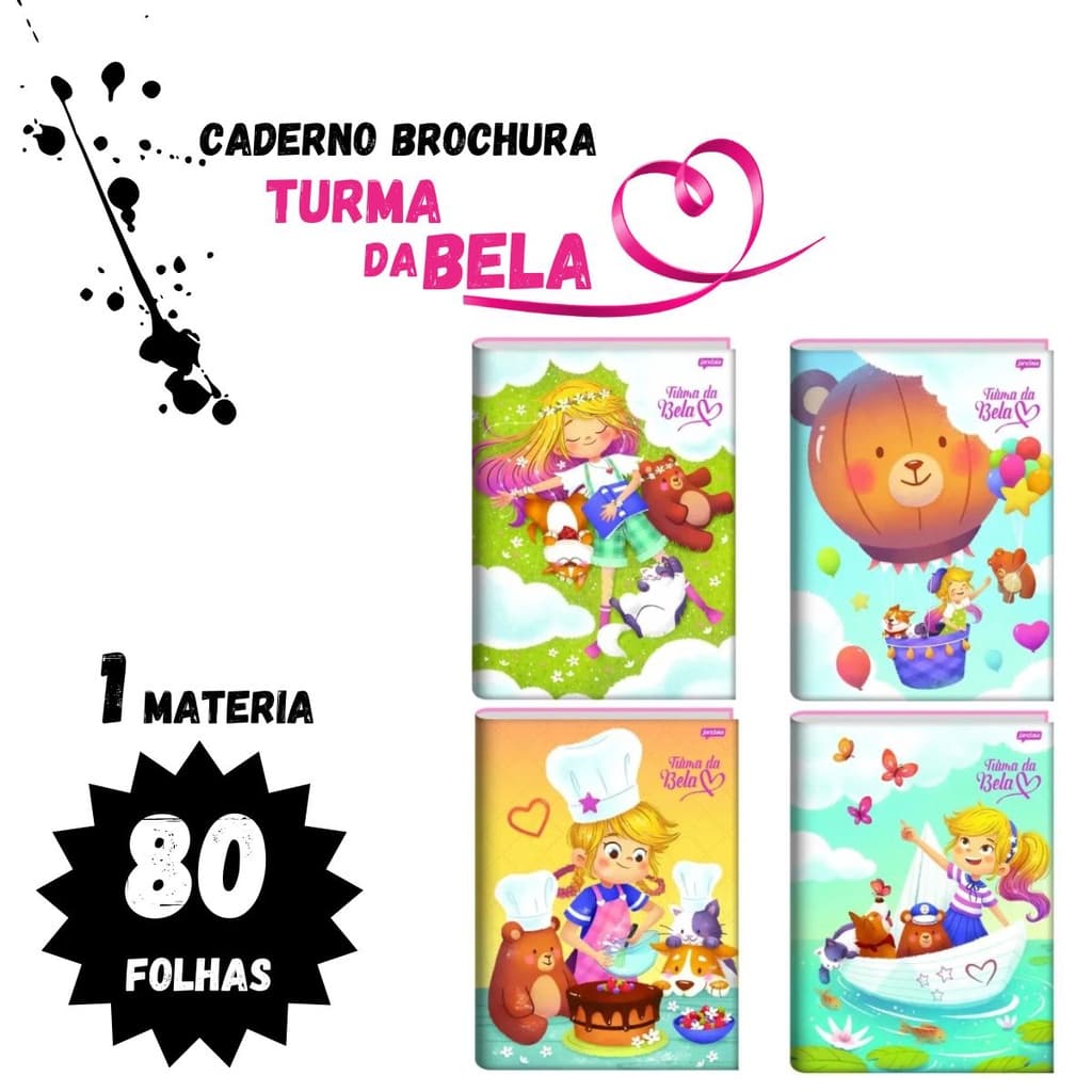 Cadernos Brochura Universitário Capa Dura Brochura Capa Dura com 80 Folhas Grande sem Adesivos
