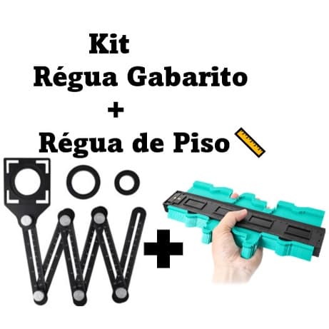 kit Régua Gabarito e régua Universal multi Ângulo Copiadora de contorno Ferramenta De Medição de contorno obra pedreiro