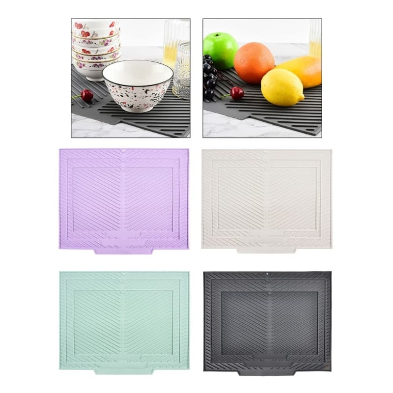Estone Tapete De Drenagem De Silicone Multiuso , Almofada Água Durável , Resistente Ao Calor , Escorredor De Pratos De C