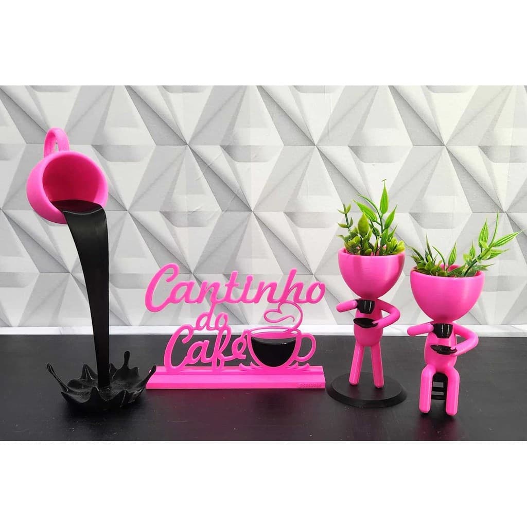 Cantinho do Café Vasos Bob plantas xícara flutuante decoração Rosa