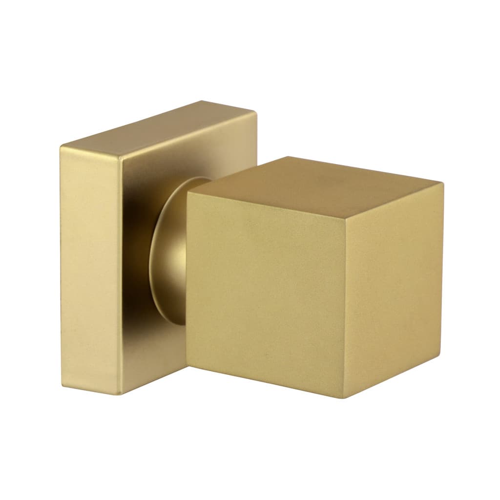 Acabamento Para Registro Chuveiro Banheiro Quadrado Dourado Fosco Padrão Deca Metal 1/2" - 3/4" ou 1"