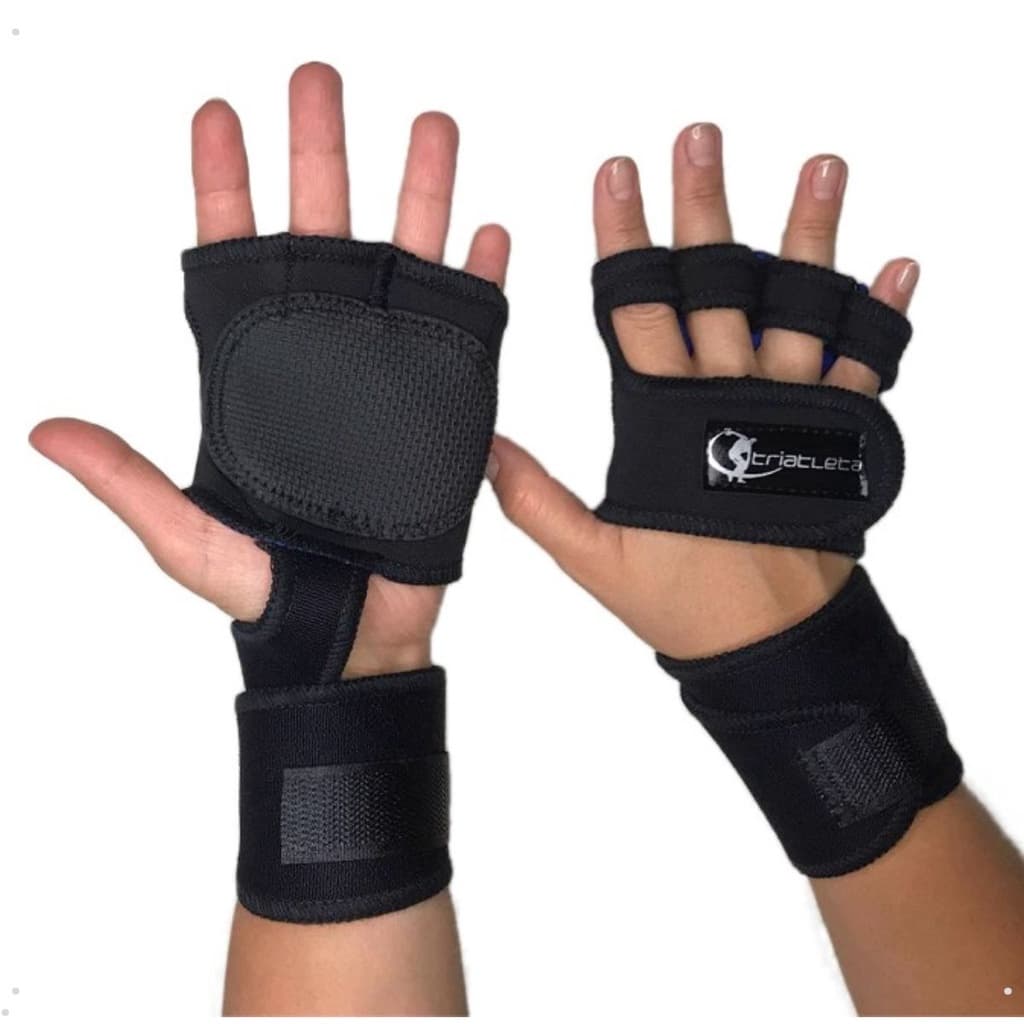 Luva Para Academia Com Munhequeira - Par de Luva para Academia Musculação c/ Proteção no Punho