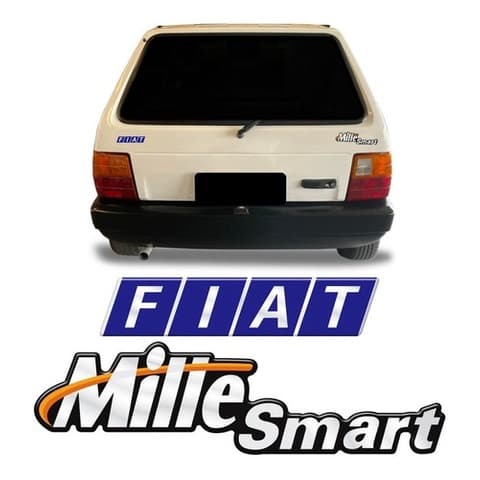 Kit Adesivo Fiat Uno Mille Smart Resinado Modelo Original