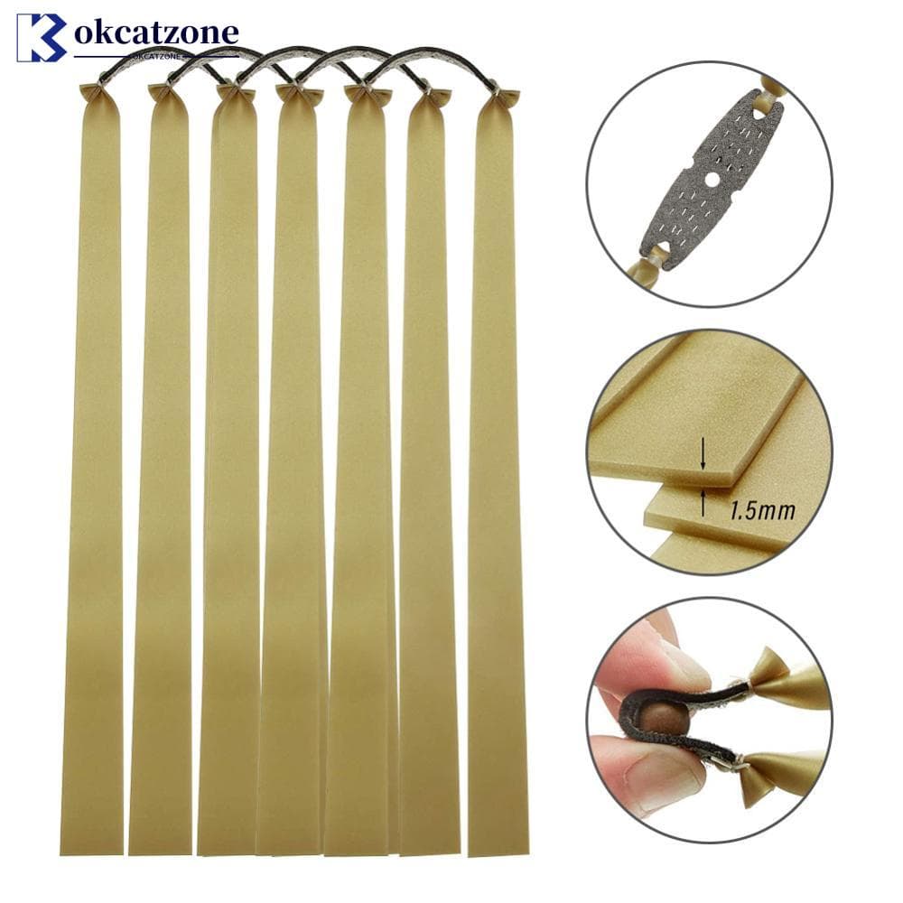 OKCATZONE 5Pcs Poderosa Faixa Elástica Plana Para Bandas De Borracha De Catapulta De Tiro De Estilingue Faixas Esportes Ao Ar Livre Espessura Do Acessório De Caça 1,5mm E8X7