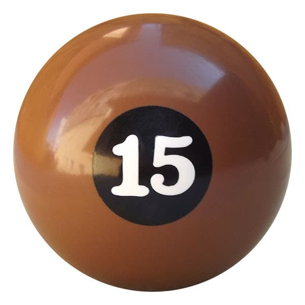 Bola de Bilhar Avulsa Numerada 50 mm Nº 15 Marrom
