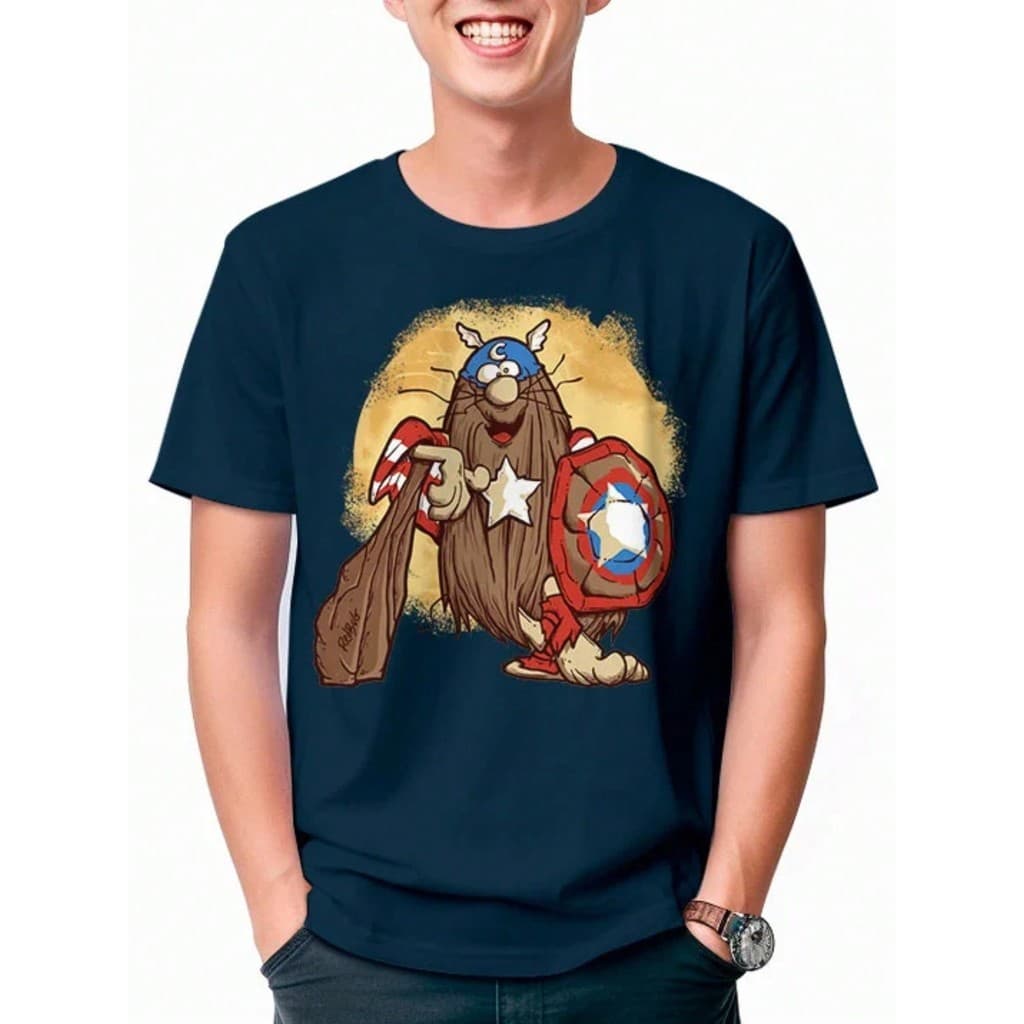 Camiseta Capitão Caverna Desenho Camisa Unissex 100% Algodão Lançamento Envio Varias Cores!!