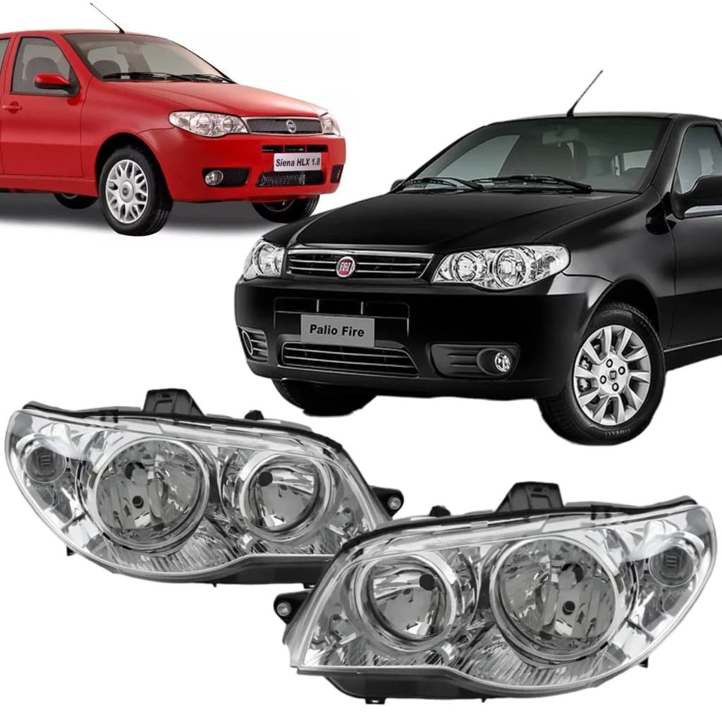 Par farol fiat palio weekend strada siena 2004/16 cromado