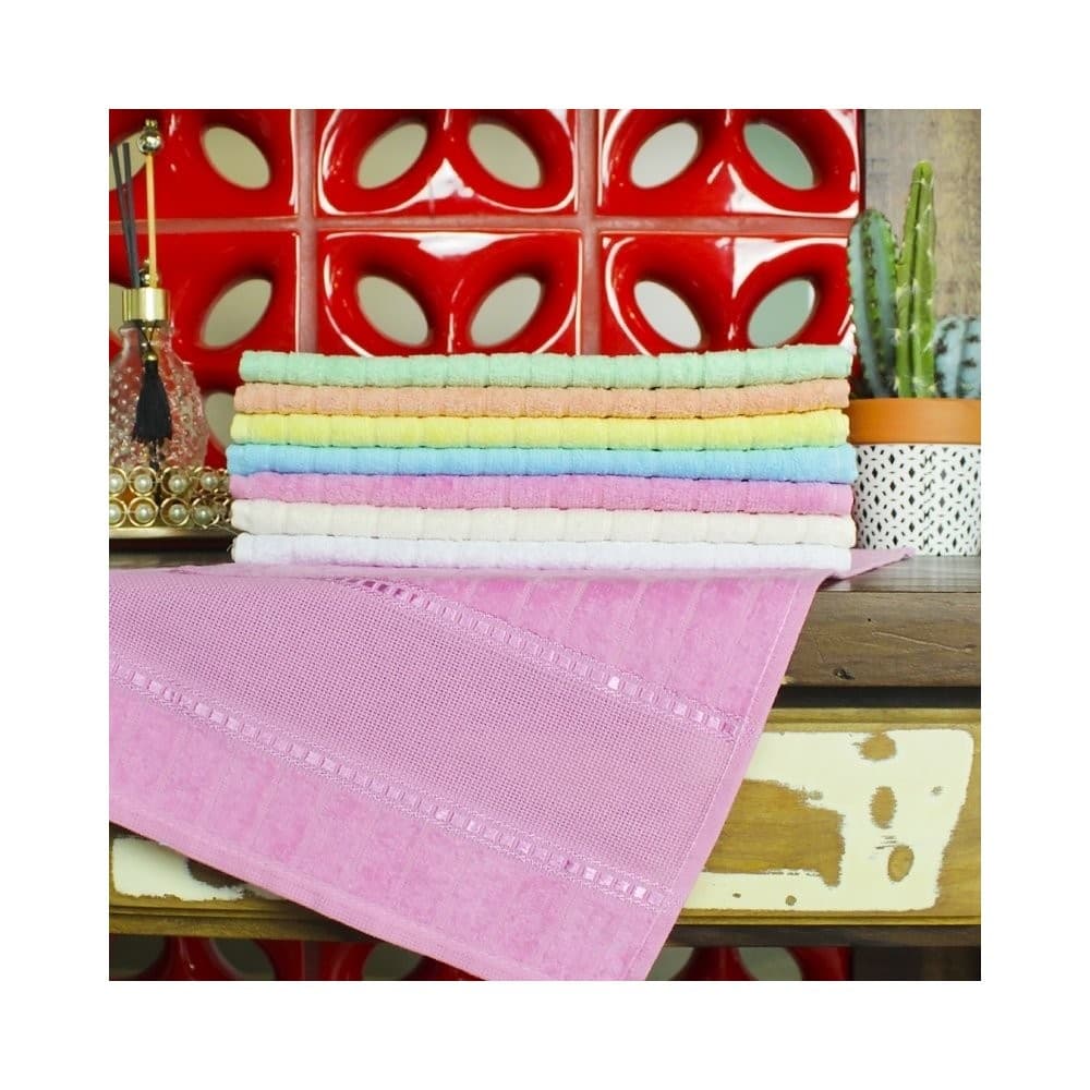 Toalha de Rosto 45x75cm Aveludada 380g/m² Athelier para Bordar Ponto Cruz