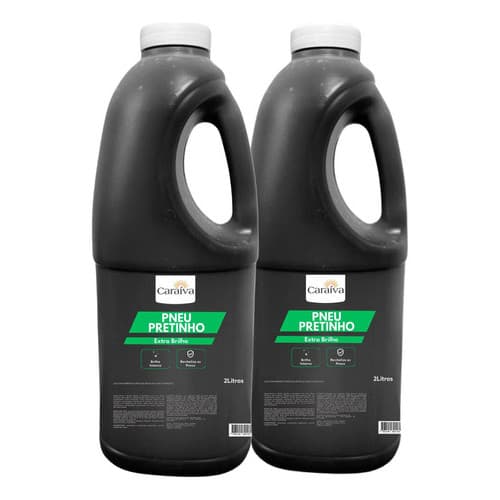 Pneu Pretinho Automotivo Extra Brilho Intenso 2l Kit 2un