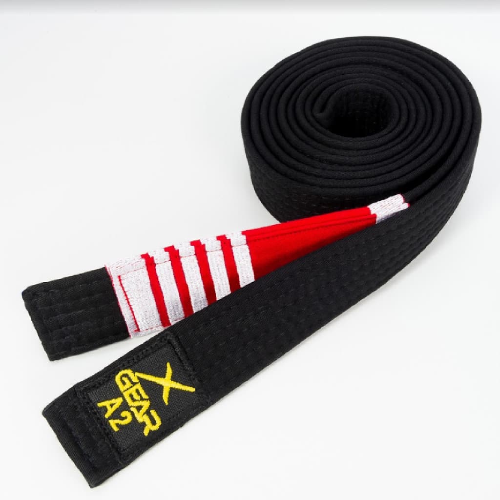 Faixa Preta Jiu Jitsu Xgear - Ponta vermelha Quatro Grau