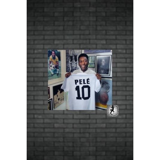 Quadro placa decorativa Pelé camisa 10 Santos 20x30  Alta Qualidade 4k