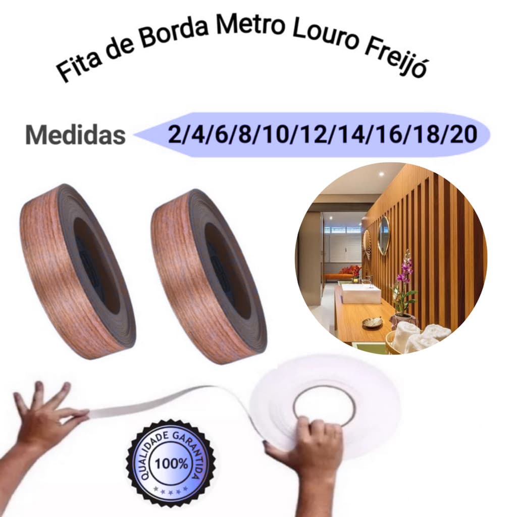 Fita Louro Freijó Por Metro 2 Até 10 Metros Envio Rápido