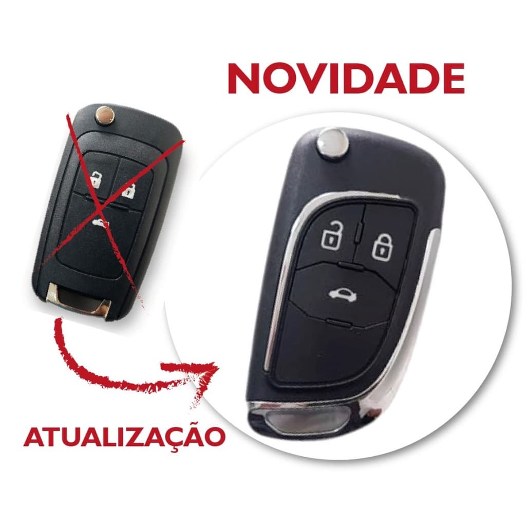 Carcaça Chave Canivete Chevrolet Onix Cruze Colbat Spin Tracker Upgrade
