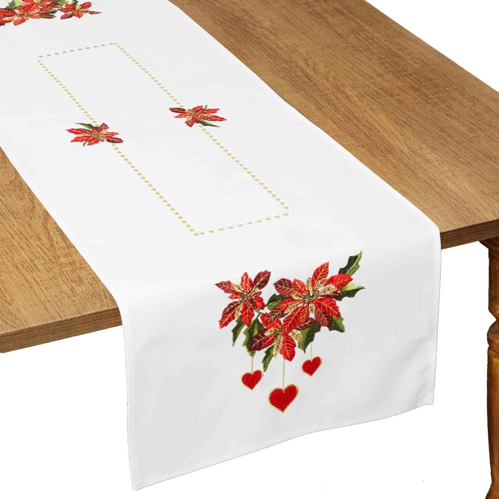 Caminho De Mesa Natalino Branco 38X130Cm Rafimex