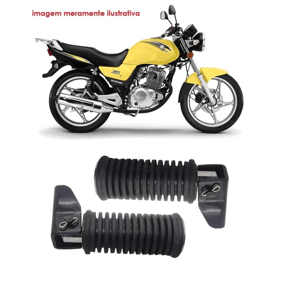 Par Pedaleira Traseira Com Suporte Moto Suzuki Yes 125 Todas