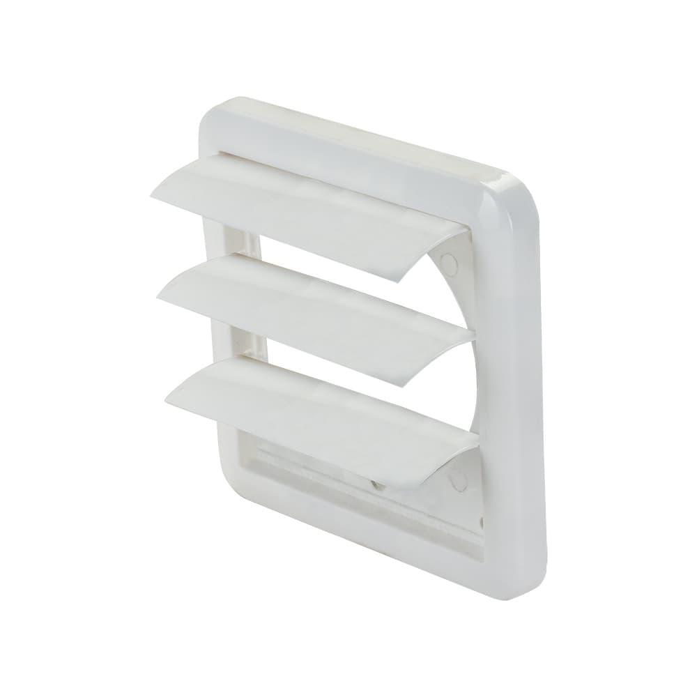 Grade Ventilação Veneziana Autofechante Para Exaustor Coifa 100mm Branca Ventisol