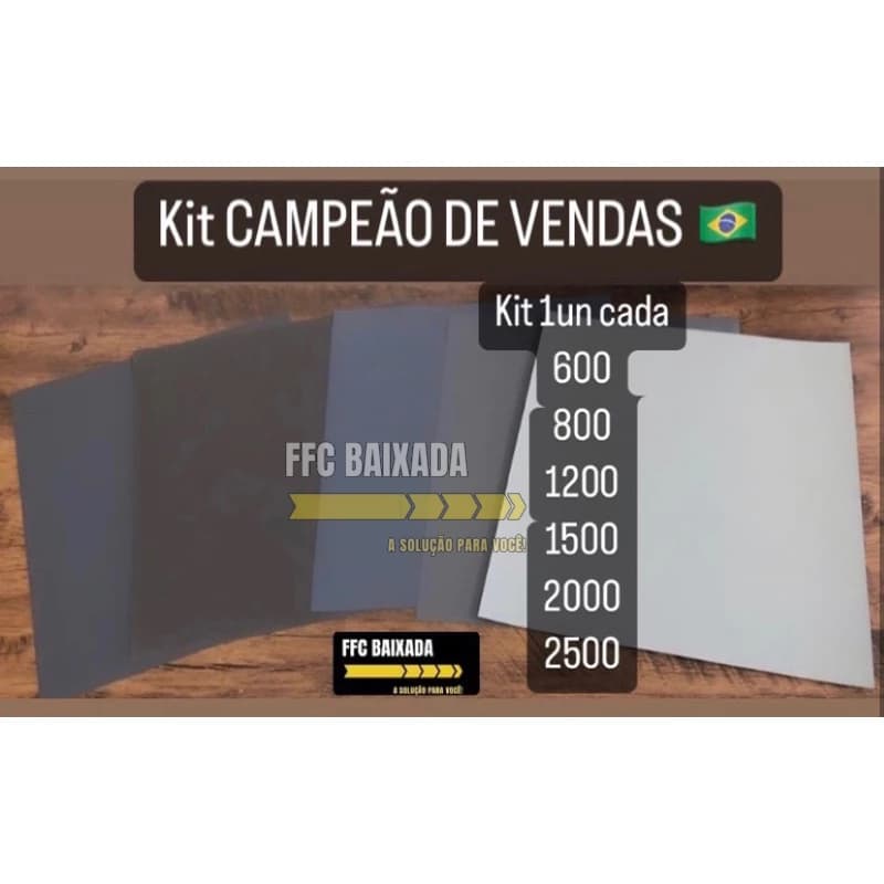 KIT LIXA ÁGUA POLIMENTO RIKEN 1UN DE CADA  600 800 1200 1500 2000 2500