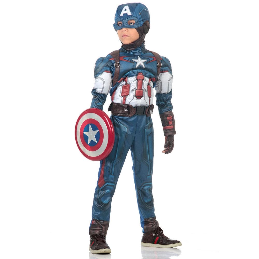 Marvel Fantasia Capitão América Infantil Peitoral Vingadores