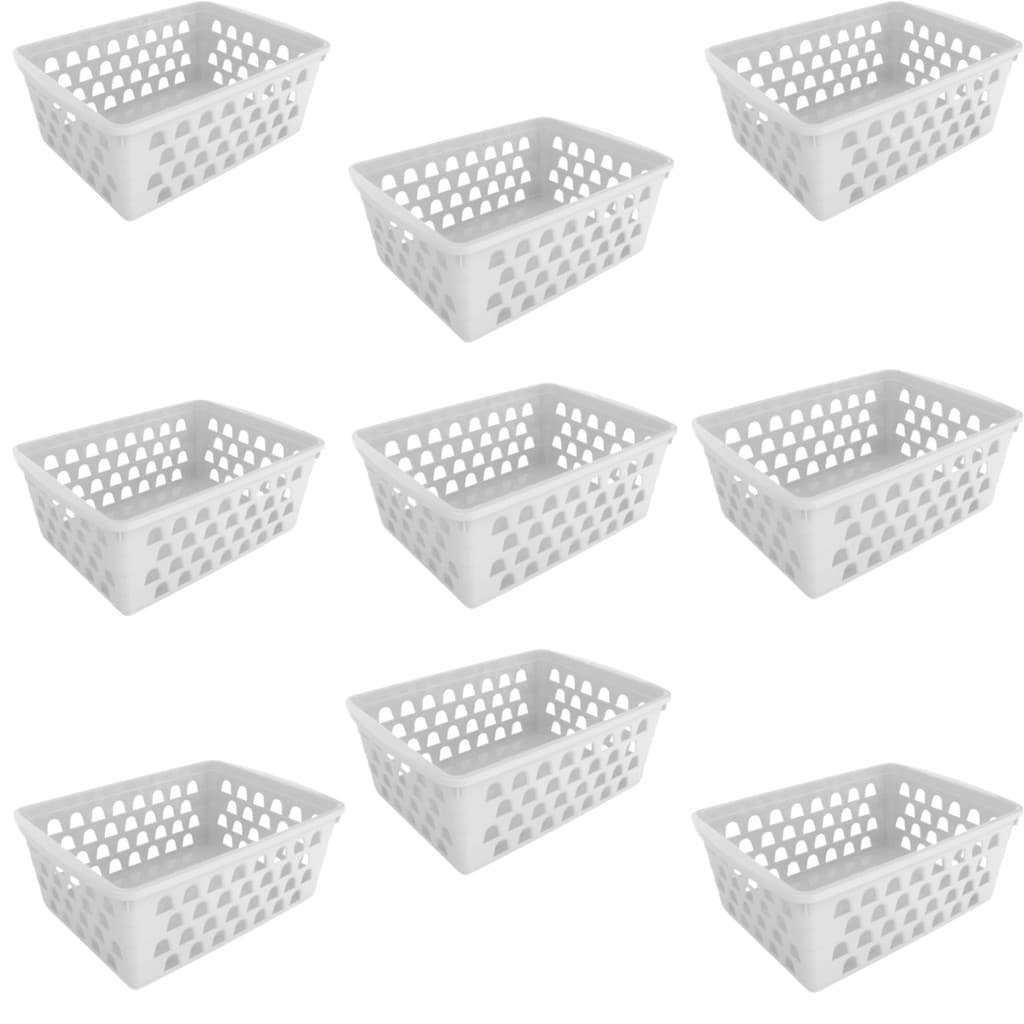 Kit 9 Cestos Organizadores Caixa Organizadora Para Gaveta Cômoda 16x13