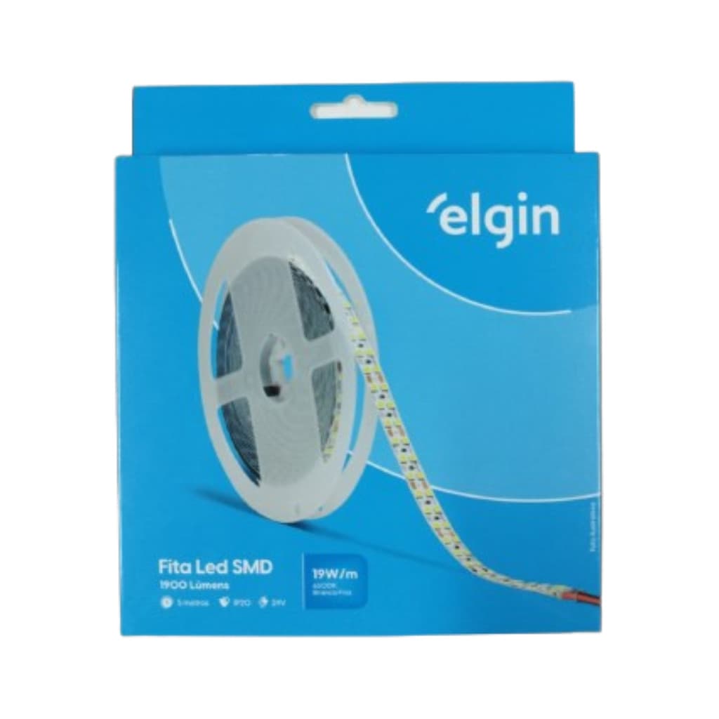 Fita Led elgin 12V 240D 19W 6500K 5m