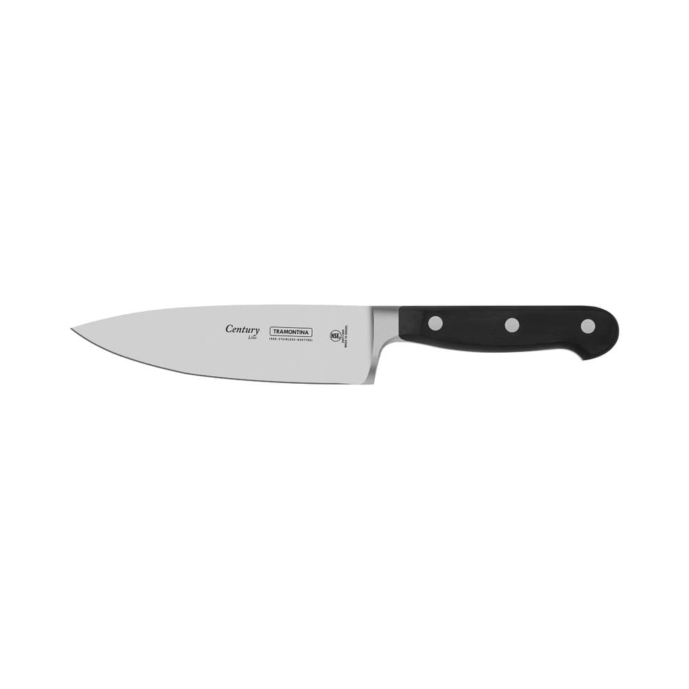 Faca Chef Tramontina Lâmina de Inox Century 6'' Preto