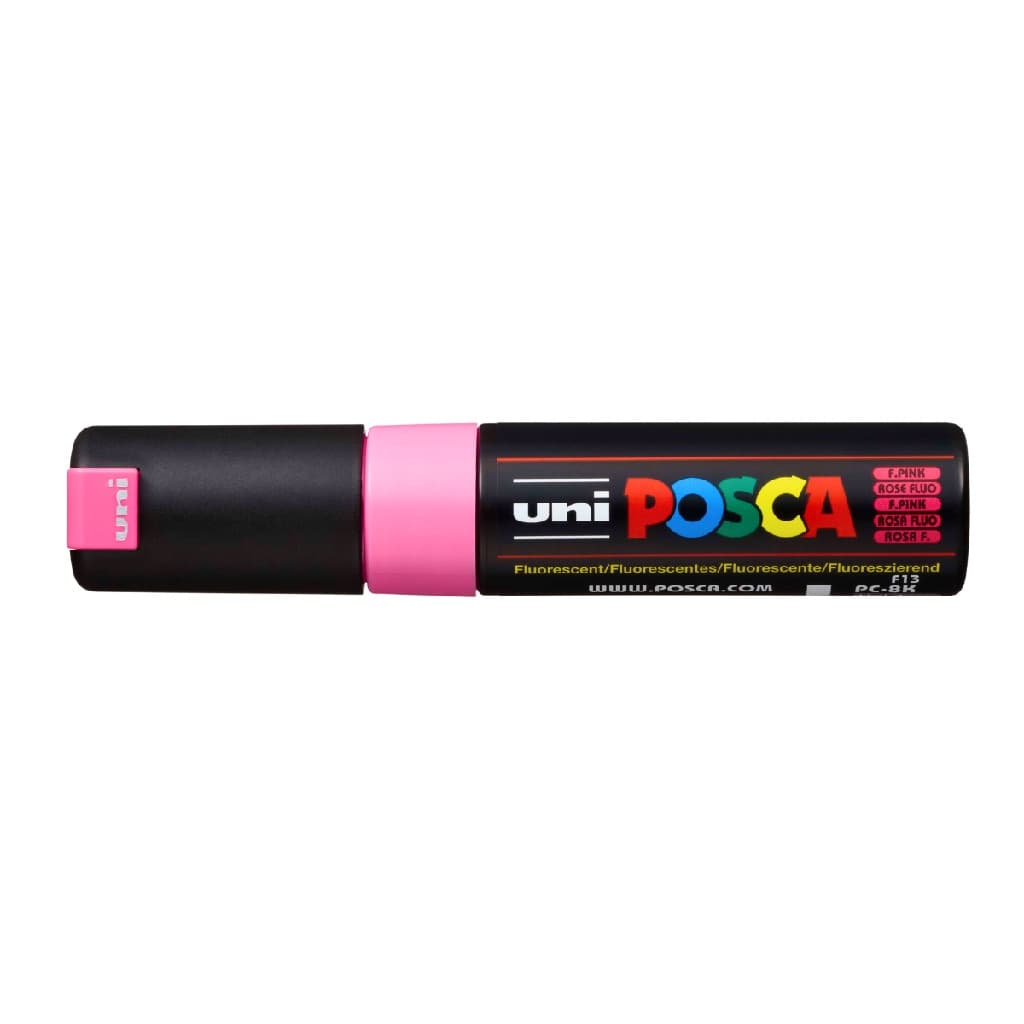 Caneta Marcador POSCA Rosa Fluorescente 8mm PC-8K Uniball