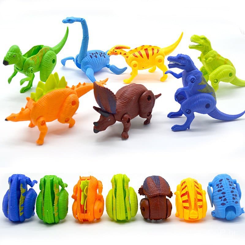 Ovos de dinossauro transformadas, animais simulados, brinquedos modelo deformação dinossauro, articulações ajustáveis