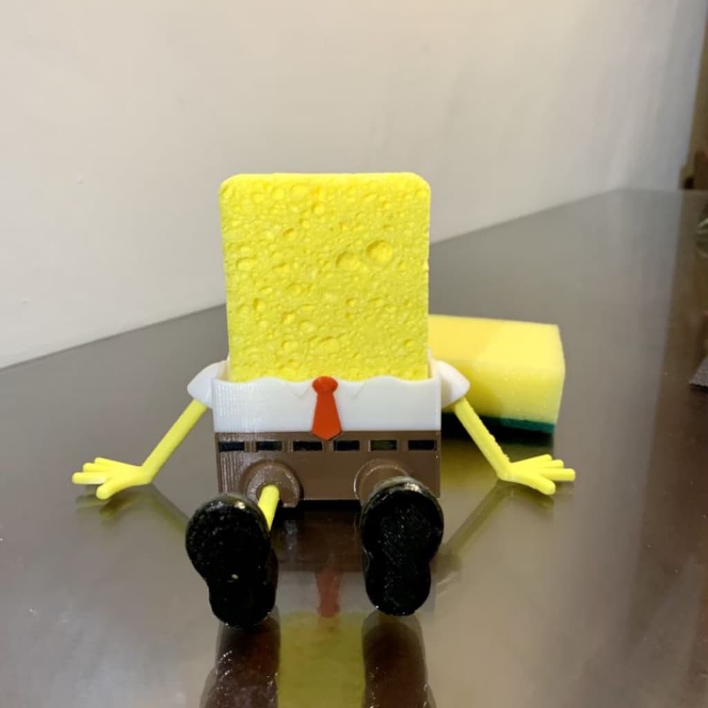 Organizador de Pia Porta Bucha Bob Esponja Decorativo