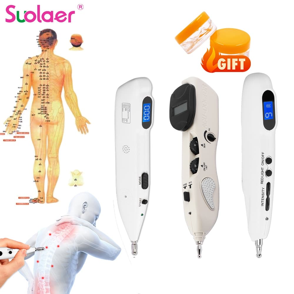 USB Caneta De Acupuntura Eletrônica Recarregável Elétrica Massajador Corporal Meridian Pulse Relaxing Equipamento
