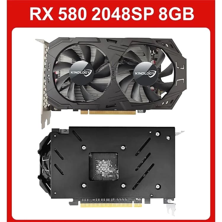 Placa de vídeo p/ PC jogos AMD Radeon RX580 8GB 2048SP 256Bit HDMI - Roda Tudo