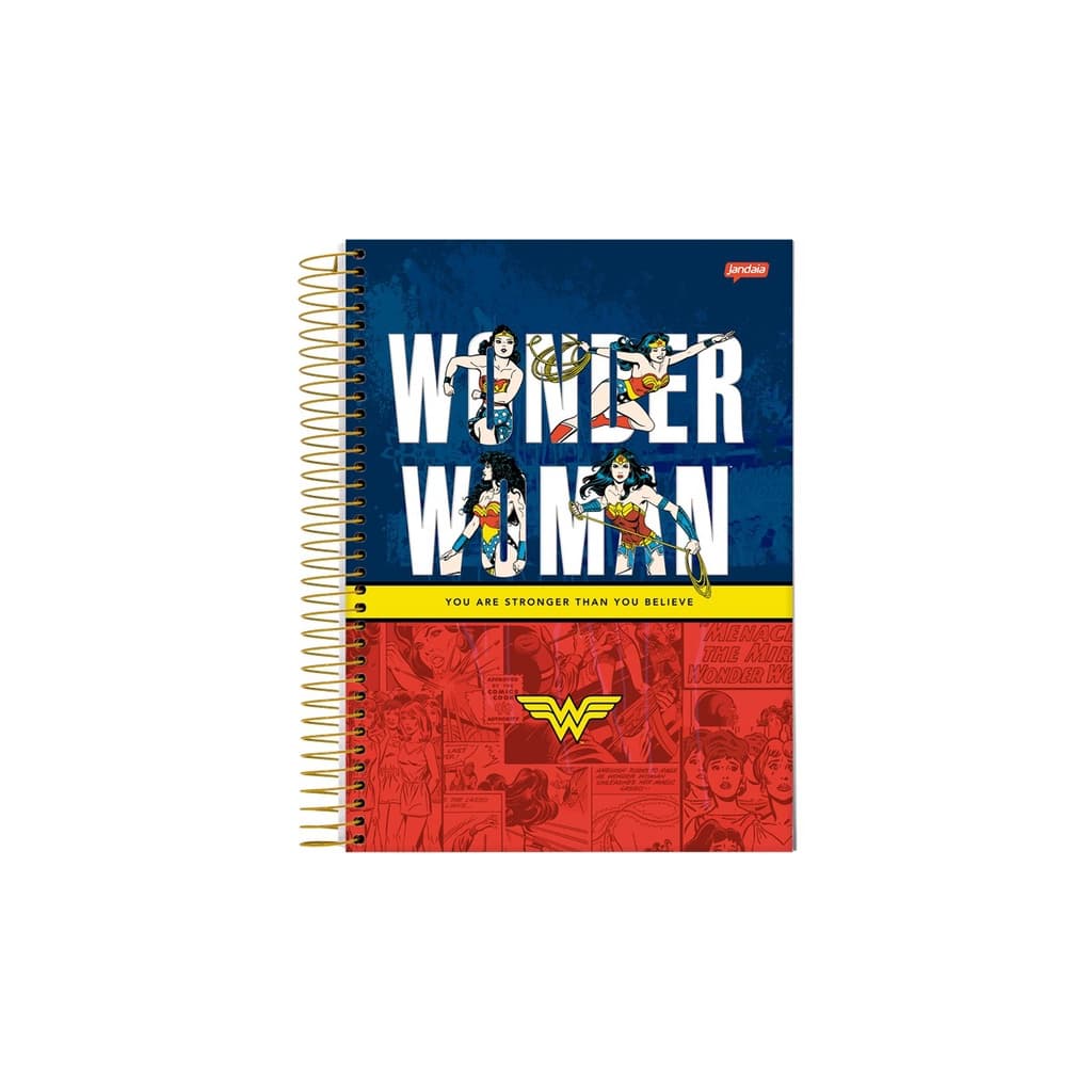 Caderno Mulher Maravilha Capa Dura Univ. 80fls - Jandaia
