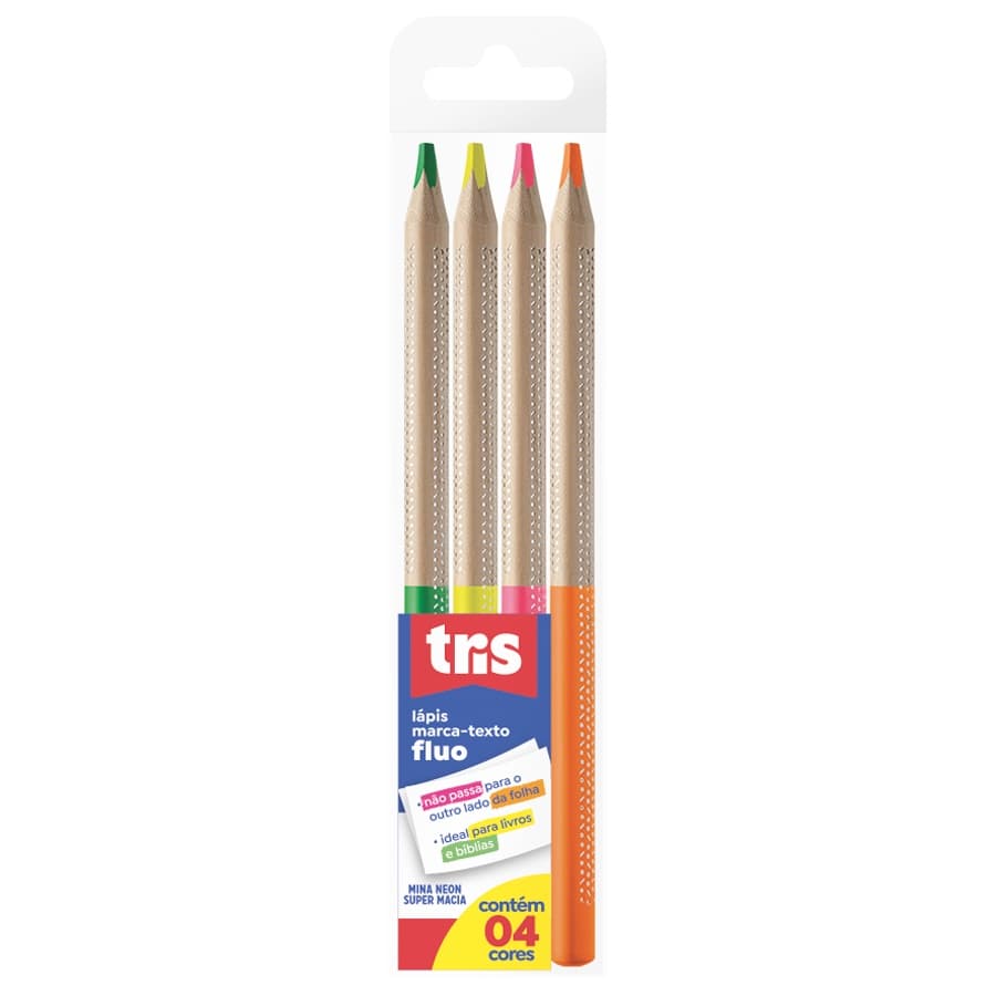 Marca-Texto Lápis Fluo Tris