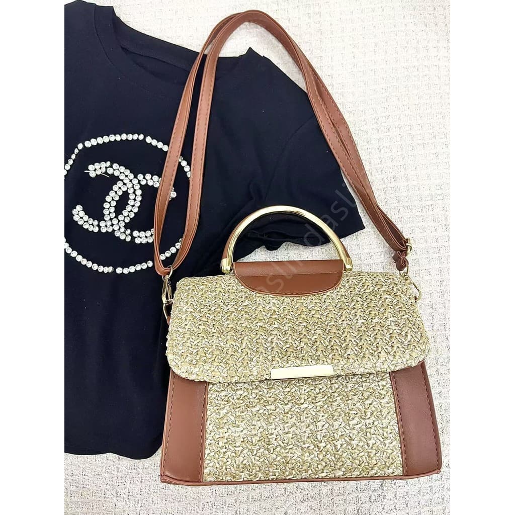 Bolsa de palha de praia, bolsa de ombro, bolsa tiracolo de celebridades da internet.
