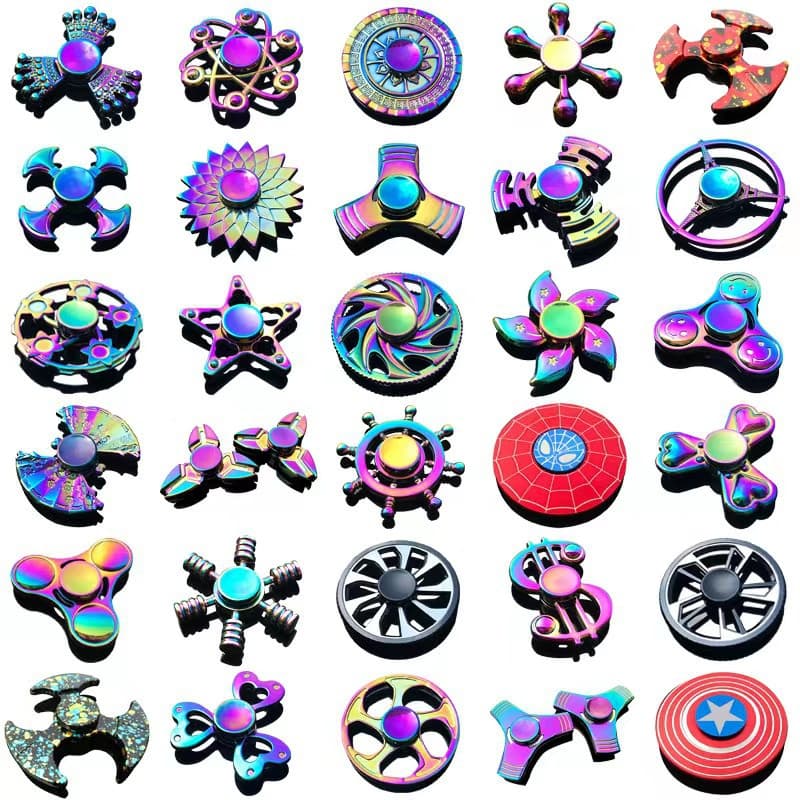 Nova cor Fidget Spinner liga de zinco brinquedo de descompressão mão dedo fábrica atacado metal alívio da pressão